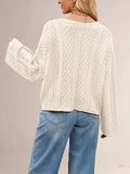 Cable Knit Button-Down Cardigan - Trendsi - Flyclothing LLC