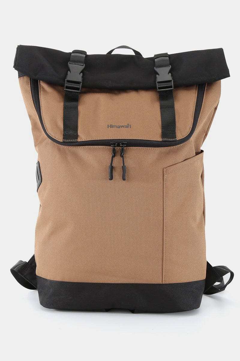 Himawari Contrast Waterproof Canvas Backpack Bag - Trendsi - Flyclothing LLC