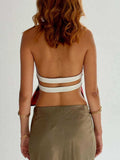 Backless Printed Halter Neck Tank - Trendsi - Flyclothing LLC