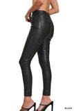 Zenana Faux Leather Stretch Skinny Pants - Trendsi - Flyclothing LLC
