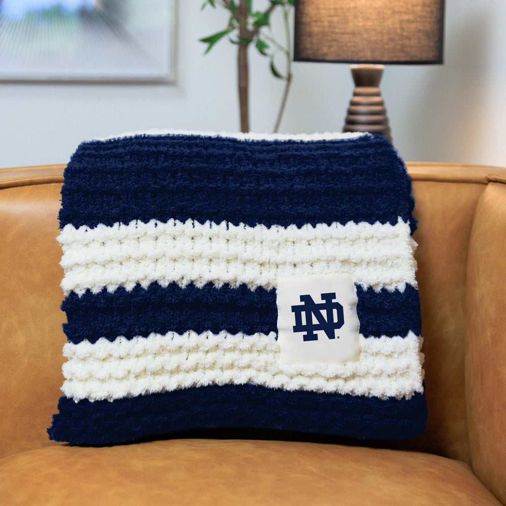 Notre Dame Cable Knit Throw 50x60 - Logo Brands - Flyclothing LLC