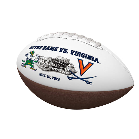 Notre Dame / Virginia 2024 Match Up Game Mini Autograph Football - Logo Brands - Flyclothing LLC
