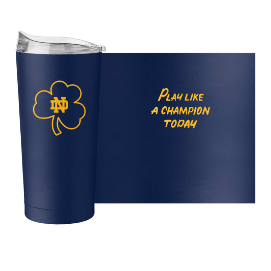 Notre Dame 20oz Play Like A Champ Navy Powder Coat Tumbler - Logo Brands - Flyclothing LLC