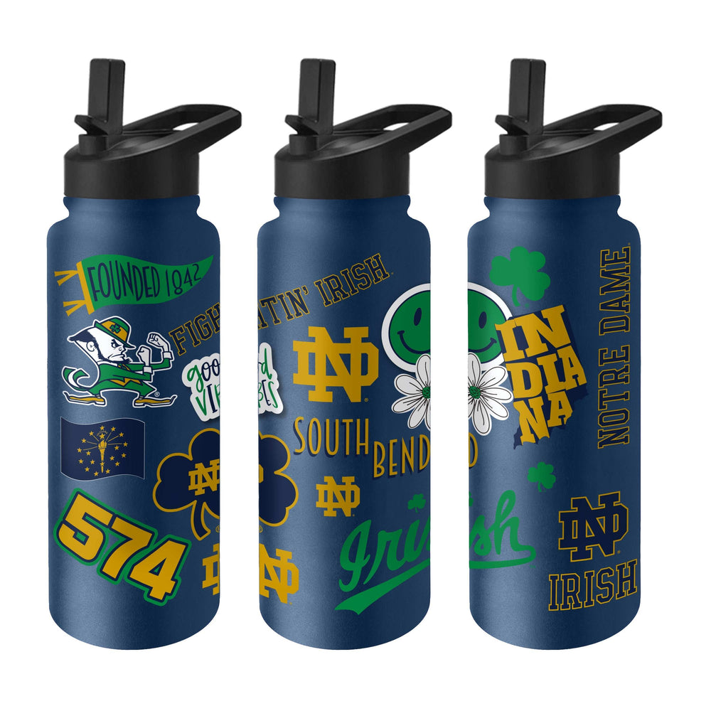 Notre Dame 34oz Team Color Native Quencher Bottle - Logo Brands - Flyclothing LLC