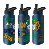 Notre Dame 34oz Team Color Native Quencher Bottle - Logo Brands - Flyclothing LLC