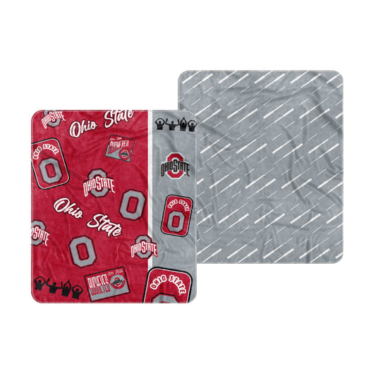 Ohio State Dream Weave Throw 50x60 - Logo Brands - Flyclothing LLC