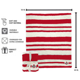 Ohio State Cable Knit Throw 50x60 - Logo Brands - Flyclothing LLC