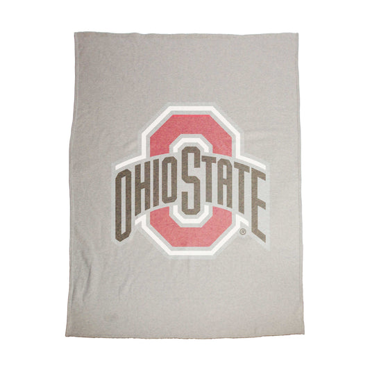 Ohio State Oversized Logo Sublimated Sweatshirt Blanket - Logo Brands - Flyclothing LLC