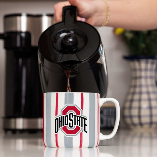 Ohio State 16oz Brushstroke Stripe Mug - Logo Brands - Flyclothing LLC