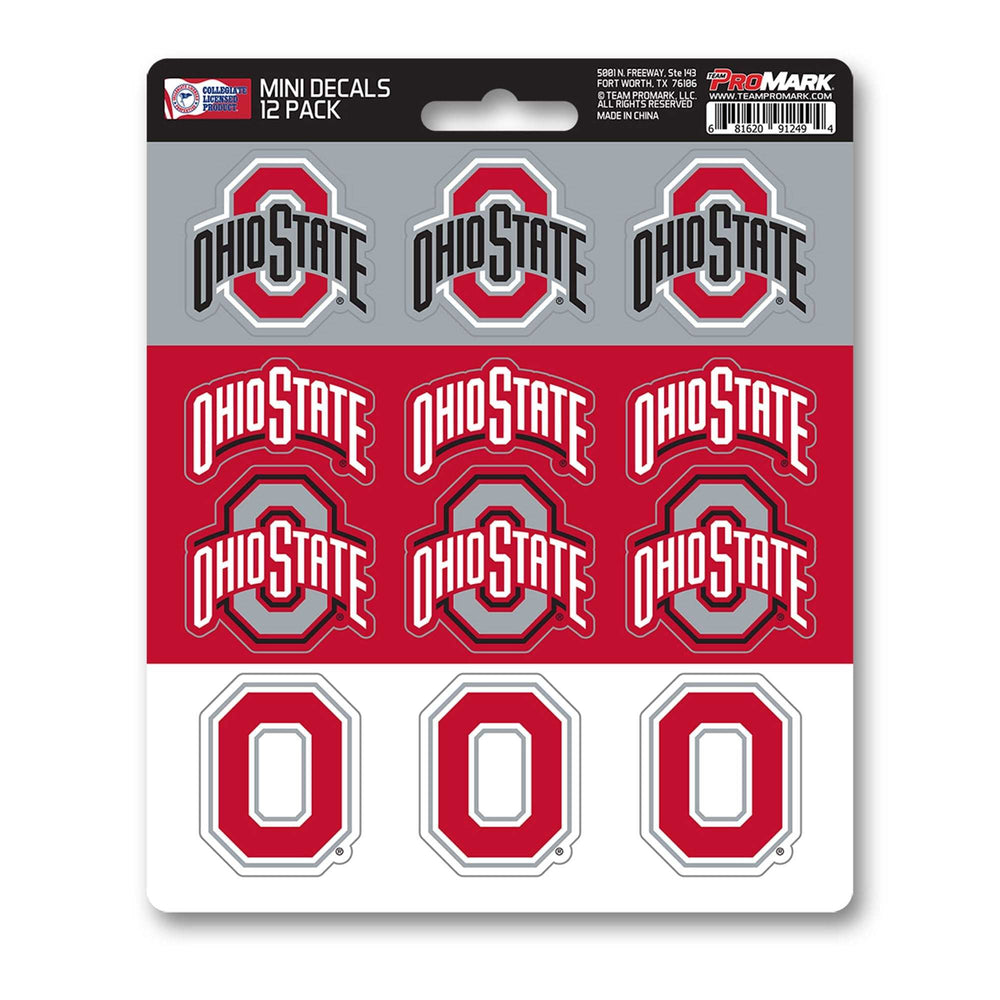 Ohio State University Mini Decal 12-pk - Logo Brands - Flyclothing LLC