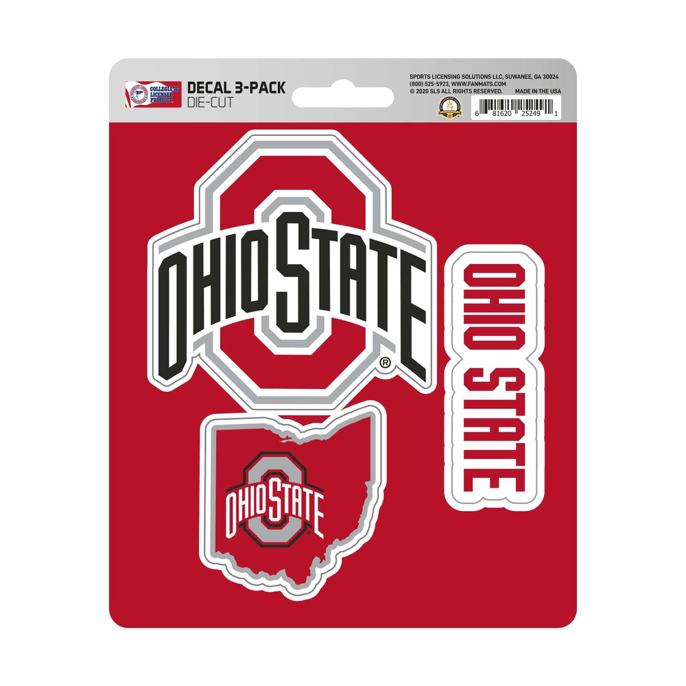 Ohio State University Decal 3-pk - Logo Brands - Flyclothing LLC