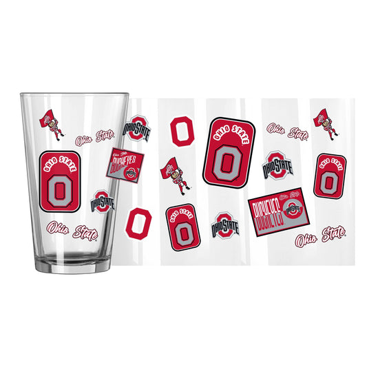 Ohio State 16oz Dreamweave Pint Glass - Logo Brands - Flyclothing LLC
