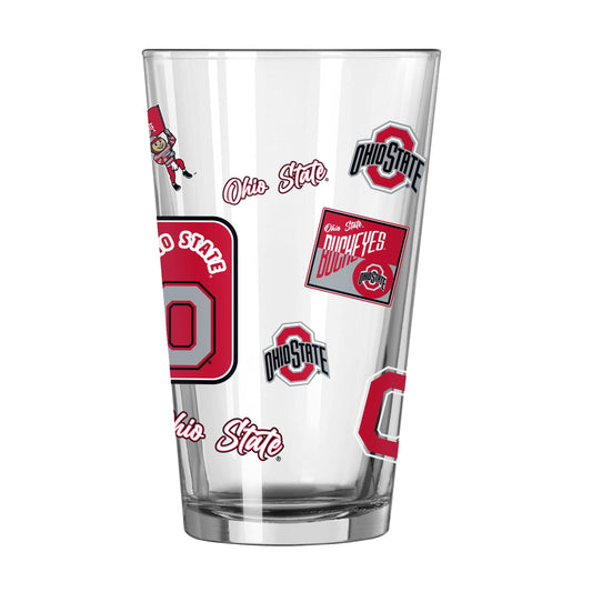 Ohio State 16oz Dreamweave Pint Glass - Logo Brands - Flyclothing LLC