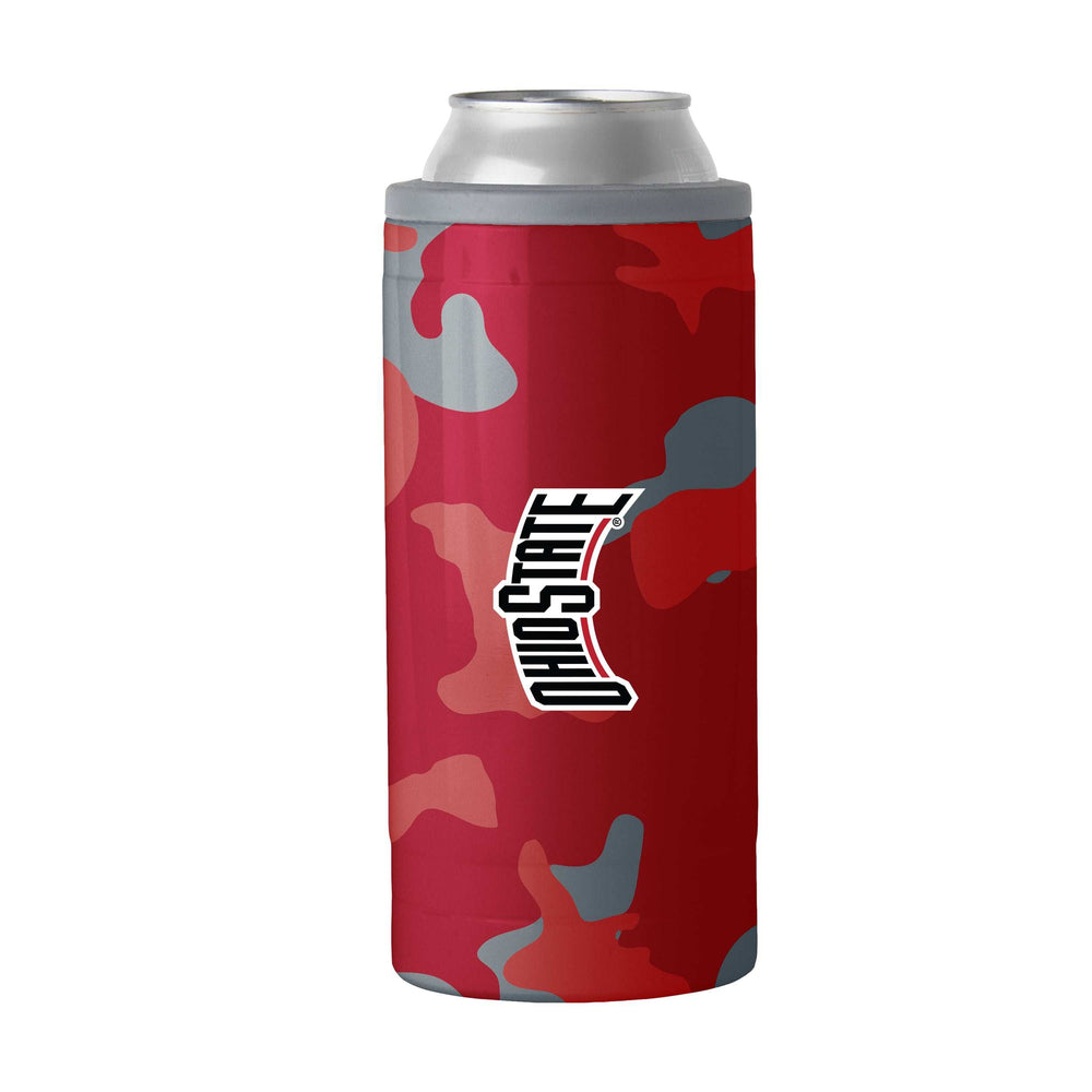 Ohio State Camo Swagger 12oz Slim Can Coolie - Logo Brands - Flyclothing LLC