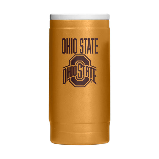 Ohio State Huddle Powder Coat Slim Can Coolie - Logo Brands - Flyclothing LLC