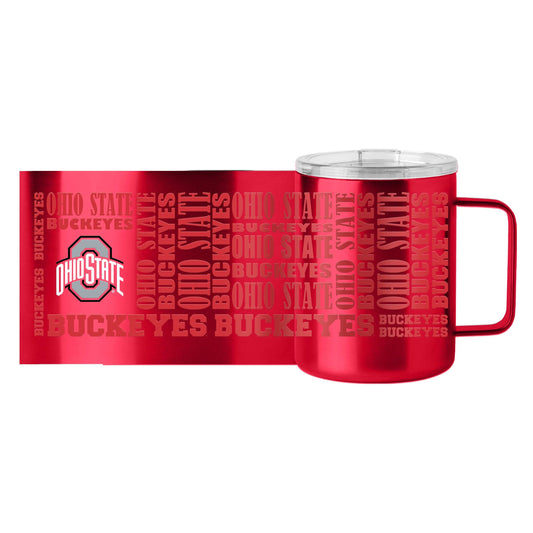 Ohio State 15oz Replay Stainless Steel Mug - Logo Brands - Flyclothing LLC
