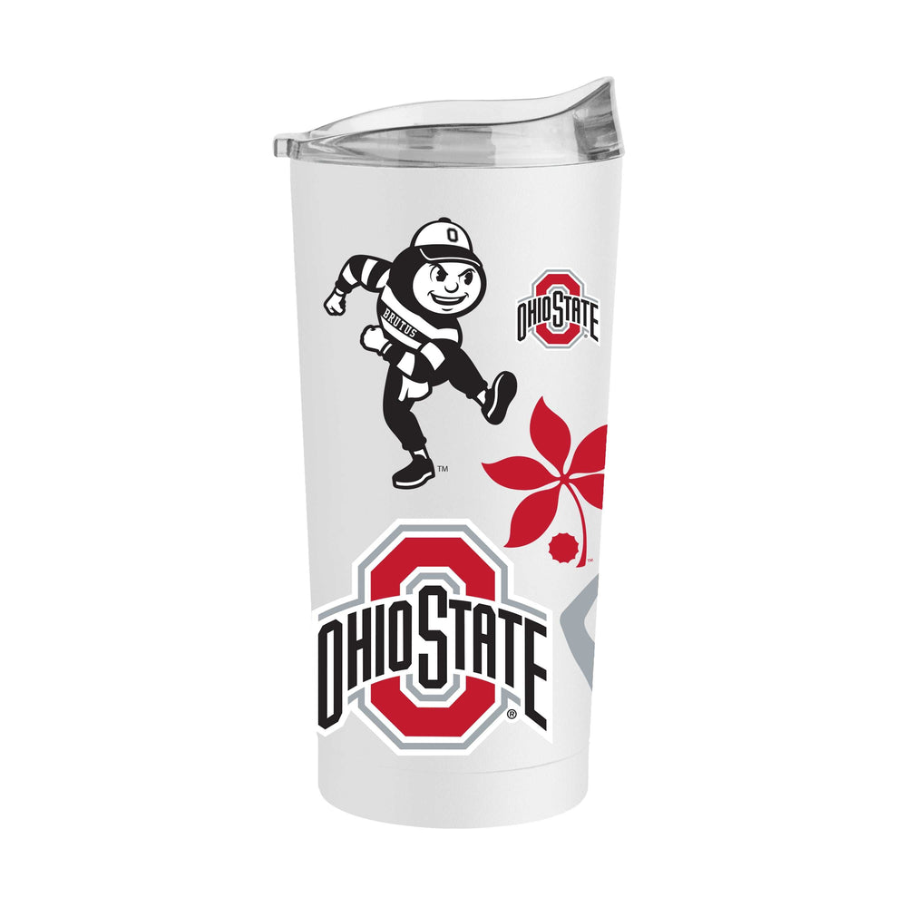 Ohio State 20oz Team Logos Powder Coat Tumbler - Logo Brands - Flyclothing LLC