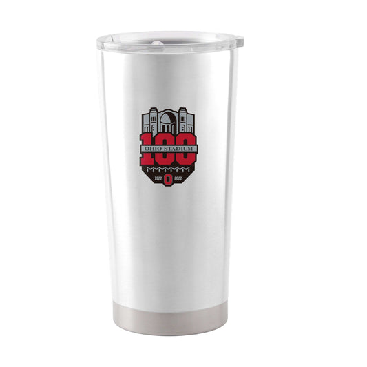 Ohio State 100th Anniverary White 20oz Stainless Tumbler - Logo Brands - Flyclothing LLC