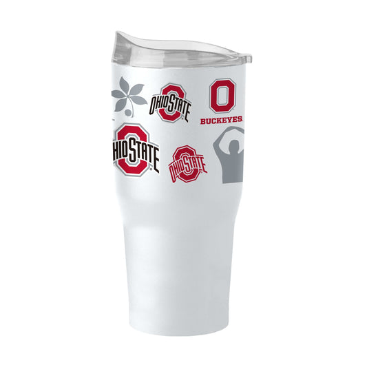 Ohio State 30oz Team Logos Powder Coat Tumbler - Logo Brands - Flyclothing LLC