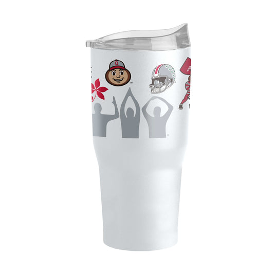 Ohio State 30oz Team Logos Powder Coat Tumbler - Logo Brands - Flyclothing LLC