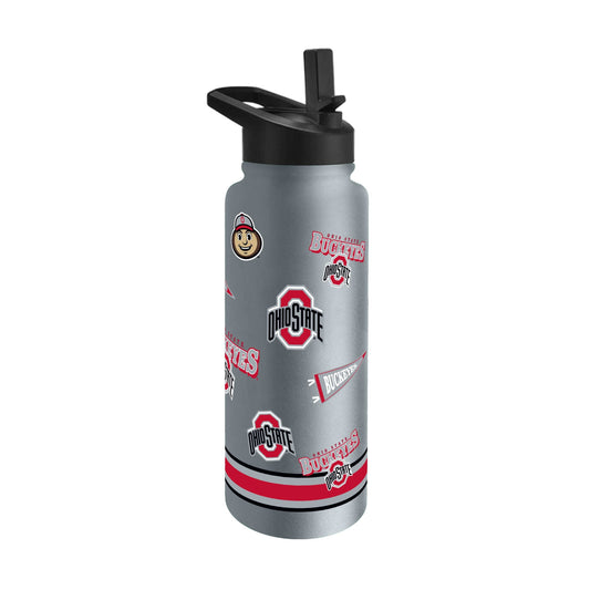 Ohio State 34oz TJX Native Quencher Bottle - Logo Brands - Flyclothing LLC