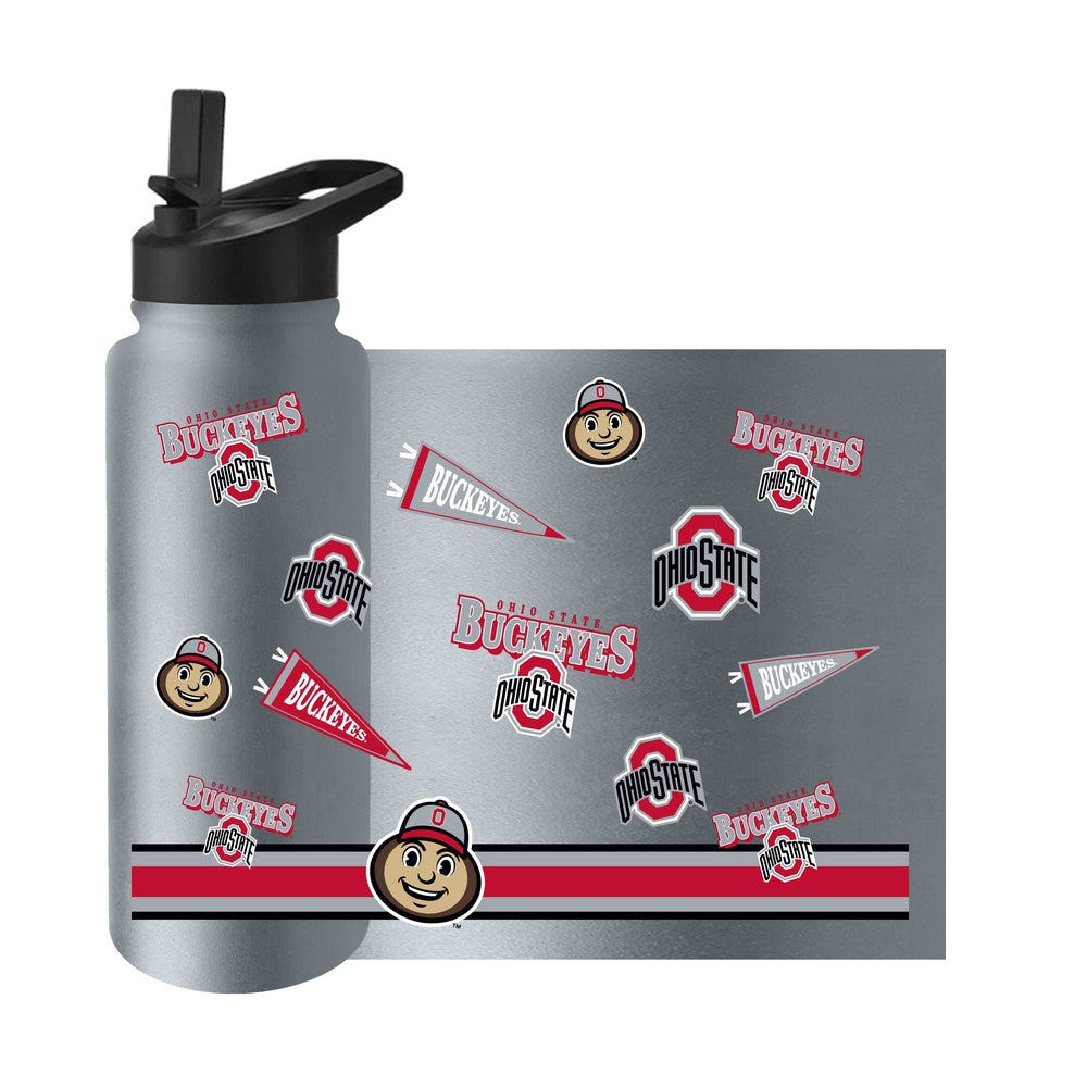 Ohio State 34oz TJX Native Quencher Bottle - Logo Brands - Flyclothing LLC