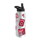 Ohio State 34oz White Dreamweave Quencher Bottle - Logo Brands - Flyclothing LLC