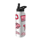 Ohio State 34oz White Dreamweave Quencher Bottle - Logo Brands - Flyclothing LLC