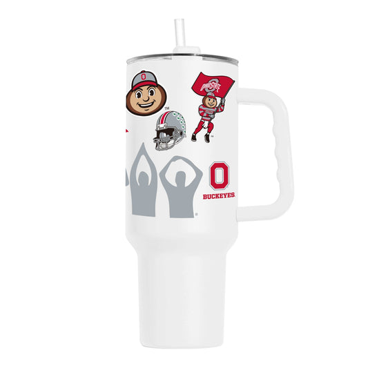 Ohio State 40oz Team Logos Powder Coat Tumbler - Logo Brands - Flyclothing LLC