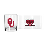 Oklahoma 14oz Letterman Rocks Glass - Logo Brands - Flyclothing LLC