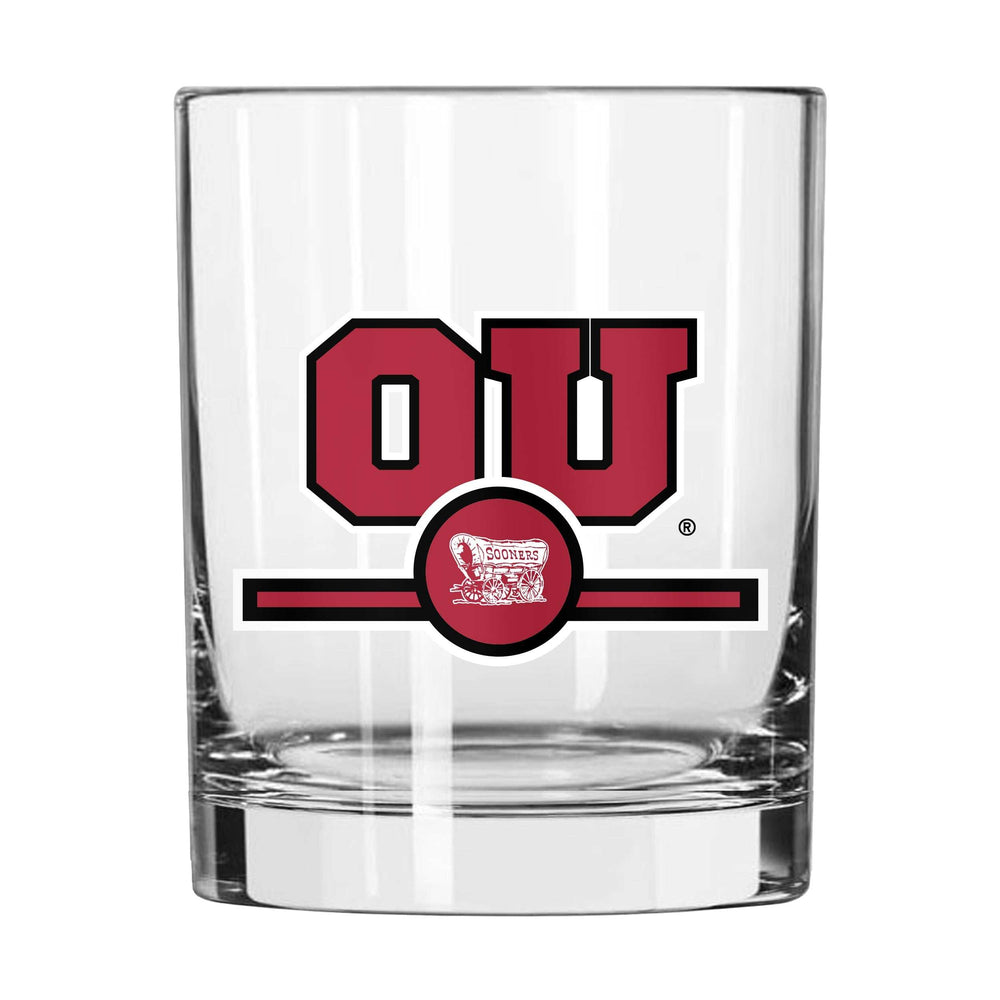 Oklahoma 14oz Letterman Rocks Glass - Logo Brands - Flyclothing LLC