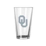 Oklahoma 16oz Frost Pint Glass - Logo Brands - Flyclothing LLC