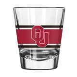 Oklahoma 2oz Stripe Shot Glass - Logo Brands - Flyclothing LLC
