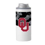 Oklahoma Black Camo 12oz Slim Can Coolie - Logo Brands - Flyclothing LLC