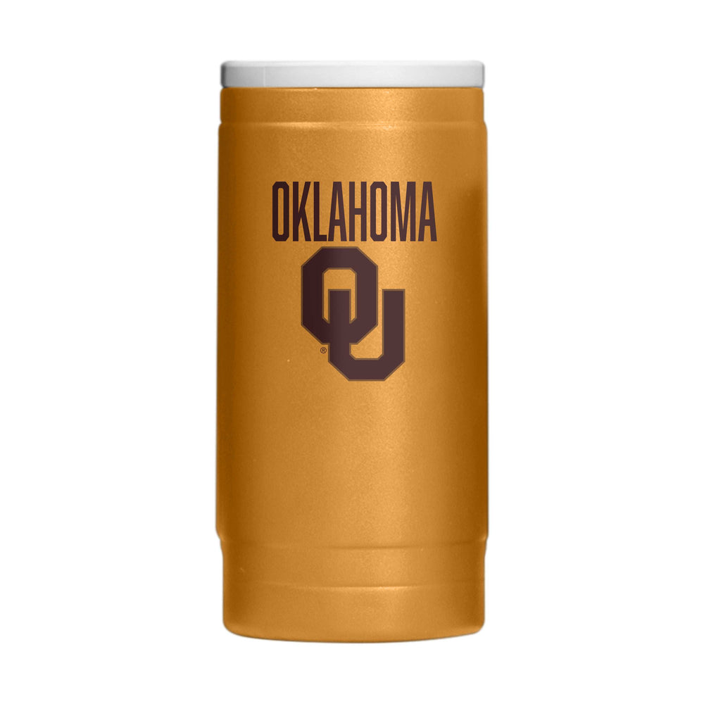 Oklahoma Huddle Powder Coat Slim Can Coolie - Logo Brands - Flyclothing LLC