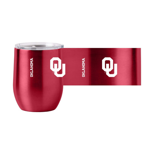 Oklahoma 16oz Gameday Stainless Curved Beverage - Logo Brands - Flyclothing LLC