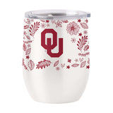 Oklahoma 16oz Botanical Stainless Curved Beverage - Logo Brands - Flyclothing LLC