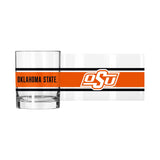 OK State 14oz Stripe Rocks Glass - Logo Brands - Flyclothing LLC
