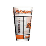 OK State 16oz Quilted Stained Pint Glass - Logo Brands - Flyclothing LLC