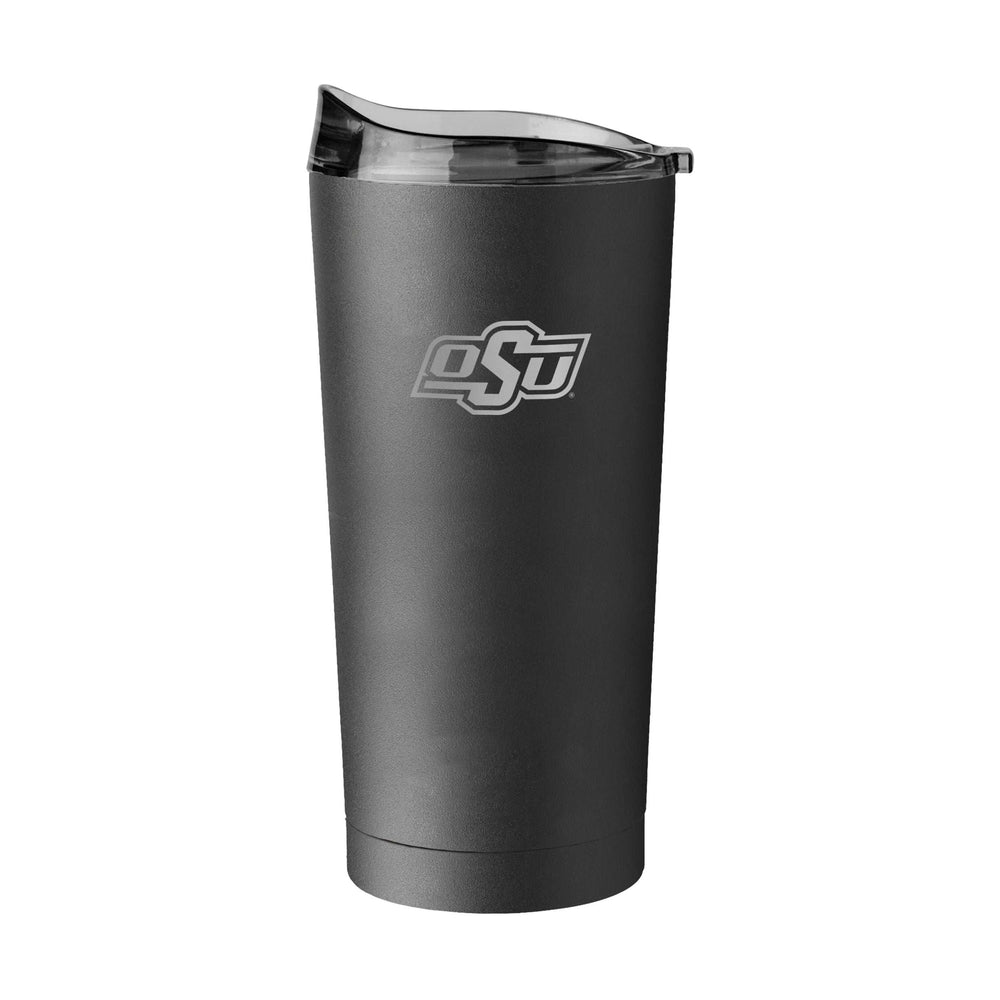 OK State GunMetal 20oz Black Powder Coat Tumbler - Logo Brands - Flyclothing LLC