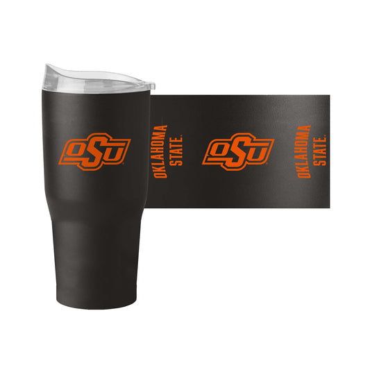 OK State Black 30oz Gameday Powder Coat Tumbler - Logo Brands - Flyclothing LLC