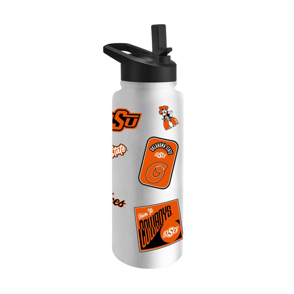 OK State 34oz White Dreamweave Quencher Bottle - Logo Brands - Flyclothing LLC