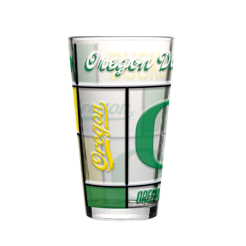 Oregon 16oz Quilted Stained Pint Glass - Logo Brands - Flyclothing LLC