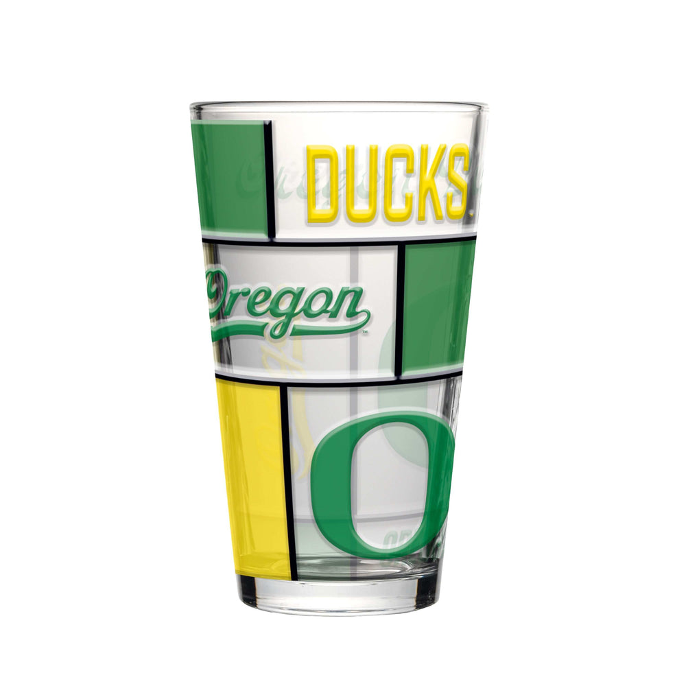 Oregon 16oz Quilted Stained Pint Glass - Logo Brands - Flyclothing LLC