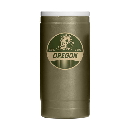 Oregon Badge Powder Coat Slim Can Coolie - Logo Brands - Flyclothing LLC