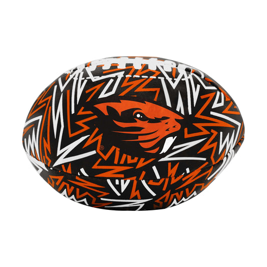 Oregon State Micro Graffiti Soft Football - Logo Brands - Flyclothing LLC