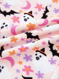 Halloween Ghost Print Button Up Top and Pants Lounge Set - Trendsi - Flyclothing LLC