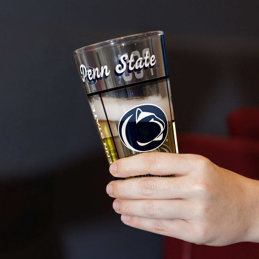 Penn State 16oz Quilted Stained Pint Glass - Logo Brands - Flyclothing LLC