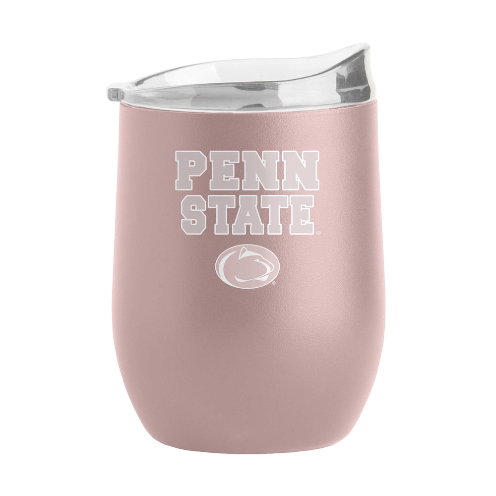Penn State 16oz Stencil Powder Coat Curved Beverage - Logo Brands - Flyclothing LLC