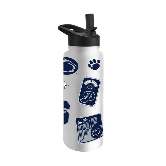 Penn State 34oz White Dreamweave Quencher Bottle - Logo Brands - Flyclothing LLC